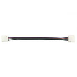 CABLE WITH PUSH CONNECTORS FOR FLEXIBLE LED STRIP - 10 MM RGB COLOUR