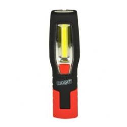 LEDZAKLAMP 3W COB LED + 6 LEDS MET OPHANGHAAK EN MAGNEET ENKNIKBAAR