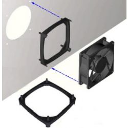 BEVESTIGINGSRUBBER VOOR 80X25MM VENTILATOREN