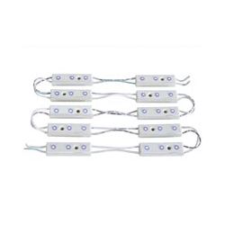 LED STRIP MODULES BLAUW 10 STUKS ELK 3 LEDS MET MONTAGEGAT/ZELFKLEVEND