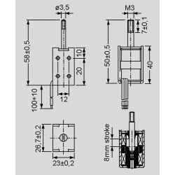 SOLENOID BISTABIEL 12VDC/2.5A 0,5KG