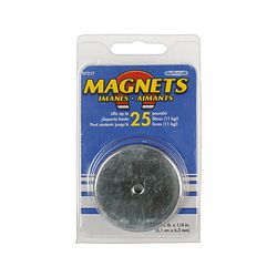 MAGNEET 51X6.5MM KERAMISCH MET 4.9MM GAT IN VERCHROOMDE BEHUIZING