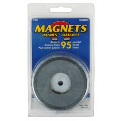 MAGNEET 81X10MM KERAMISCH MET 7.0MM GAT IN VERCHROOMDE BEHUIZING