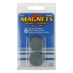 MAGNEET KERAMISCH ROND 25X4.0MM 6 STUKS
