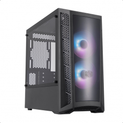 MASTER BOX MB320L MIDI-TOWER GLAS ZWART ZONDER PSU