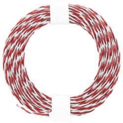 MONTAGE SNOER 2X0.04MM2 TWIST ROOD/WIT 10M