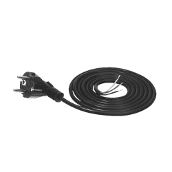 NETSNOER 3X0.75MM2 RA STEKKER - OPENEND 3,0M GRIJS