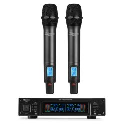 MICROFOON DRAADLOOS DUO HANDHELD UHF 2 X 80 KANALEN