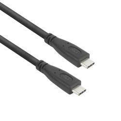 USB-C KABEL 3.2 MALE / MALE 10GB/S 60W 3M DUBBEL AFGESCHERMDZWART