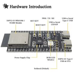 DEVELOPMENT BOARD ESP32 16MB FLASH 8M PSRAM