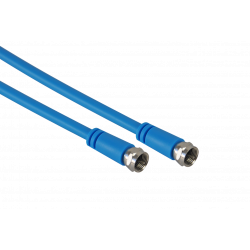 COAXKABEL F-F CONNECTOR 1,5M BLAUW EXTRA SOEPEL