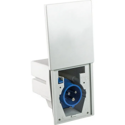 CEE CHASSIS INBOUW MALE MET DEKSEL 3 POLIG 230V/16AMP (CARAVAN)