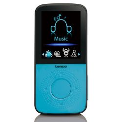 SPORT MP3/4-SPELER MET STAPPENTELLER SPORTOORDOPJES EN SPORTARMBAND BLAUW