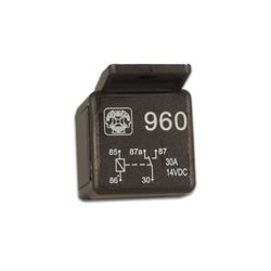 AUTORELAIS 12VDC 1 X OM 30A FASTON 6,3MM AANSLUITINGEN