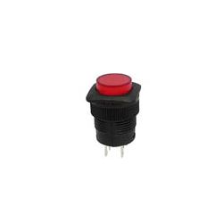 BUTTON ROND 1 X MAAK 250V 1A MET LED ROOD
