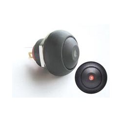BUTTON ROND 1 X MAAK 250V 0.4A MET RODE LED