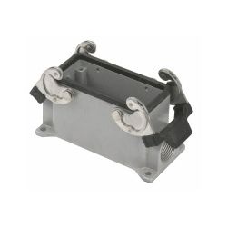 CHASSIS BEHUIZING CLIPS VOOR 16/72P, DICHTE BODEM MET PG21 KABELINVOER GRIJS