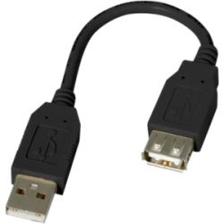 USB KABEL 2.0 USB-A MALE/USB-A FEMALE 0.15M