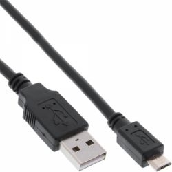 USB KABEL 2.0 USB-A/MICRO USB-B SCHUIN MALE-MALE 1.5M HIGH SPEED FAST CHARGING 28AWG/22AWG