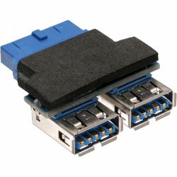 USB 3.0 INTERN VERLOOP 19P HEADER FEMAEL - 2 X USB A FEMALE