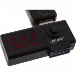 USB VERLOOP 2.0 USB-A FEM/USB-A MALE MET DIGITALE SPANNING/STROOM METER
