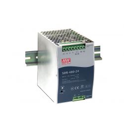 DIN-RAIL VOEDING 480W 24V/20A PARALLEL SCHAKEL MOGELIJK