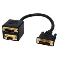 SPLITTER DVI-I DUAL LINK (24+5) MALE - DVI-I DUAL LINK (24+5) FEMALE EN VGA FEMALE