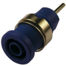 STEKKERBUS 4MM 32A CATIII BLAUW SOLDEER AANSLUITING