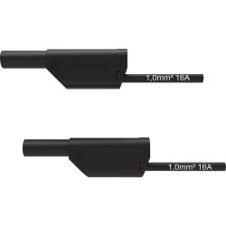 MEETSNOER PVC 50CM PVC ZWART 1MM2 MAX. 1000VAC 16A CATII