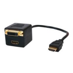 SPLITTER HDMI MALE- 1 X DVI-D FEMALE + 1 X HDMI FEMALE