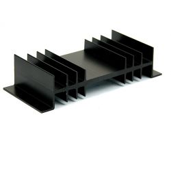 KOELPROFIEL 115X100X26MM MET UNIVERSELE BORING - ZWART