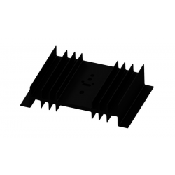KOELPROFIEL 115X75X26MM MET UNIVERSELE BORING - ZWART