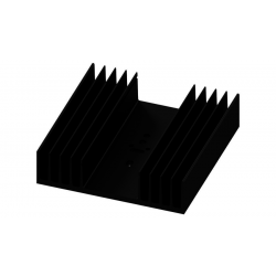 KOELPROFIEL 97X100X25MM - ZWART MET UNIVERSELE BORING