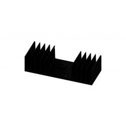 KOELPROFIEL 97X37,5X25MM MET UNIVERSELE BORING - ZWART