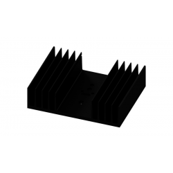 KOELPROFIEL 97X75X25MM MET UNIVERSELE BORING - ZWART