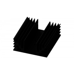 KOELPROFIEL 88X100X35MM MET DUBBEL UNIVERSELE BORING - ZWART