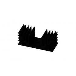 KOELPROFIEL 88X37,5X35MM MET UNIVERSELE BORING - ZWART
