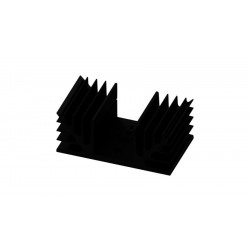 KOELPROFIEL 88X50X35MM MET UNIVERSELE BORING - ZWART