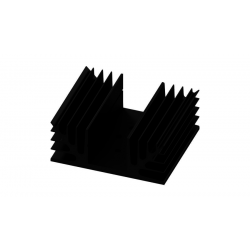 KOELPROFIEL 88X75X35MM MET 2 X TO3 BORING - ZWART