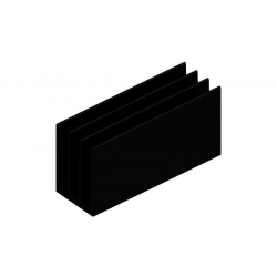 KOELPROFIEL 34,5X100X50MM - ZWART