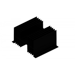 KOELPROFIEL 125X100X65MM - ZWART