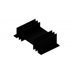 KOELPROFIEL 88X50X26MM - ZWART