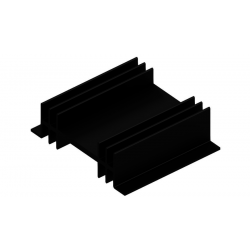 KOELPROFIEL 88X75X26MM - ZWART