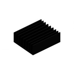 KOELPROFIEL 63X75X25MM - ZWART