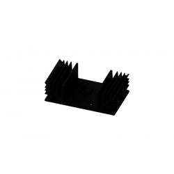 KOELPROFIEL 65X37,5X20MM MET UNIVERSELE BORING - ZWART