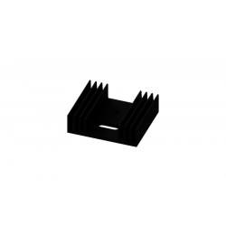 KOELPROFIEL 42,7X37,5X12,5MM MET TO-220 BORING - ZWART