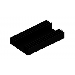KOELPROFIEL 42,7X75X12,5MM - ZWART