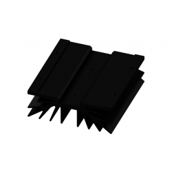KOELPROFIEL 70X75X25MM 2XM3 - ZWART