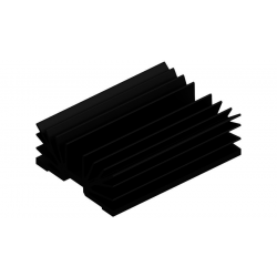 KOELPROFIEL 54X75X22,5MM 1XM3 - ZWART
