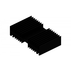 KOELPROFIEL 164X100X40MM - ZWART